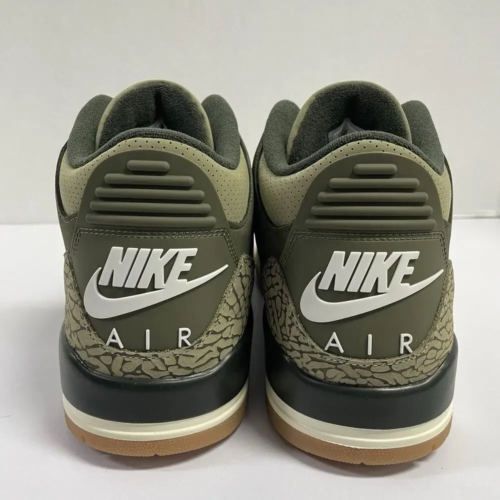 Air Jordan 3 Retro Family Affair DN3707 202 Size 12 Army Green Gum Bottom Olive